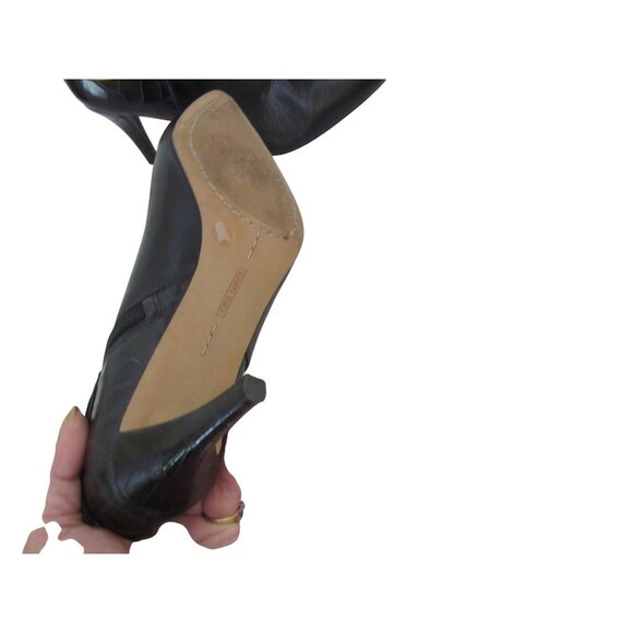 Vince Camuto Selmente Buckled Black Leather Booties SZ 8M - Picture 4 of 6